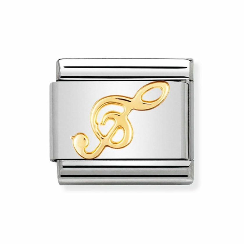 Beads & Charms | Womens CLASSIC Gold Treble Clef Charm 18ct Yellow Gold Beads & Charms