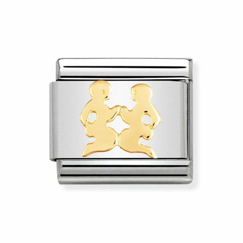 Beads & Charms | Womens CLASSIC Gold Zodiac Gemini Charm 18ct Yellow Gold Beads & Charms