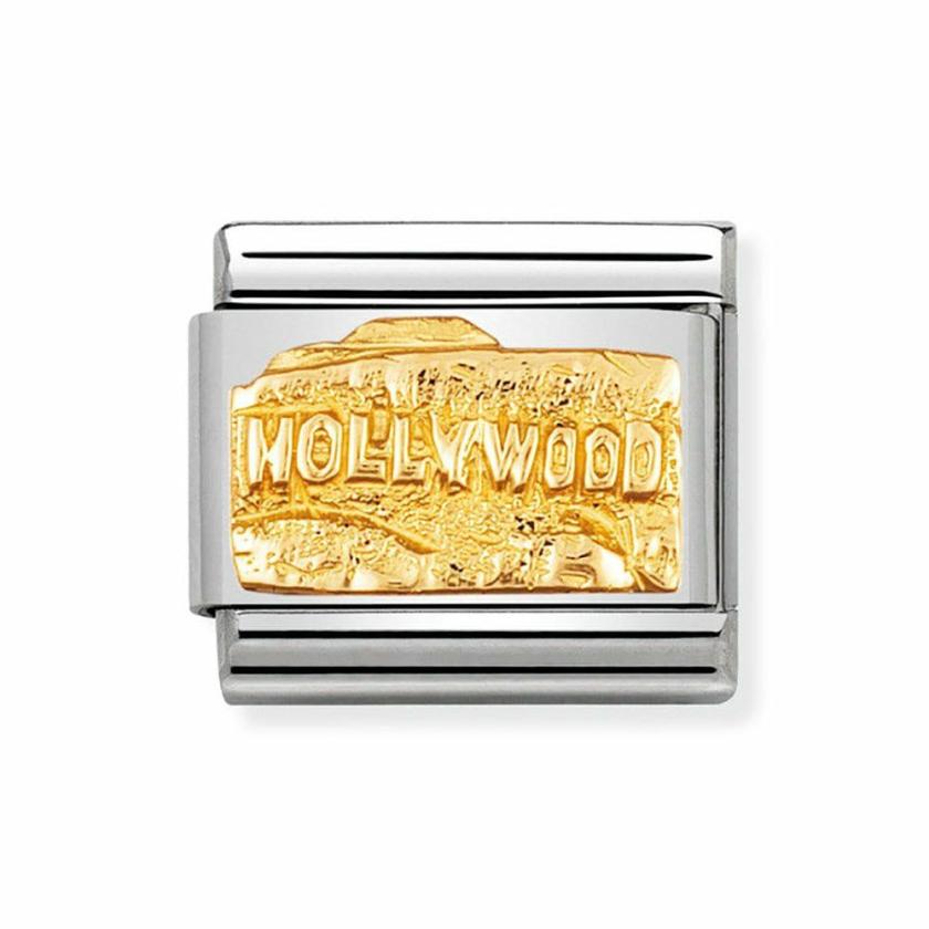 Beads & Charms | Womens CLASSIC ‘HOLLYWOOD’ Relief Charm 18ct Yellow Gold Beads & Charms