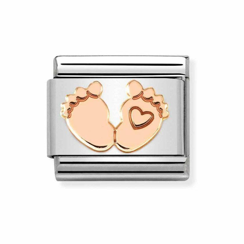 Beads & Charms | Womens CLASSIC Rose Baby Feet Charm 9ct Rose Gold Beads & Charms