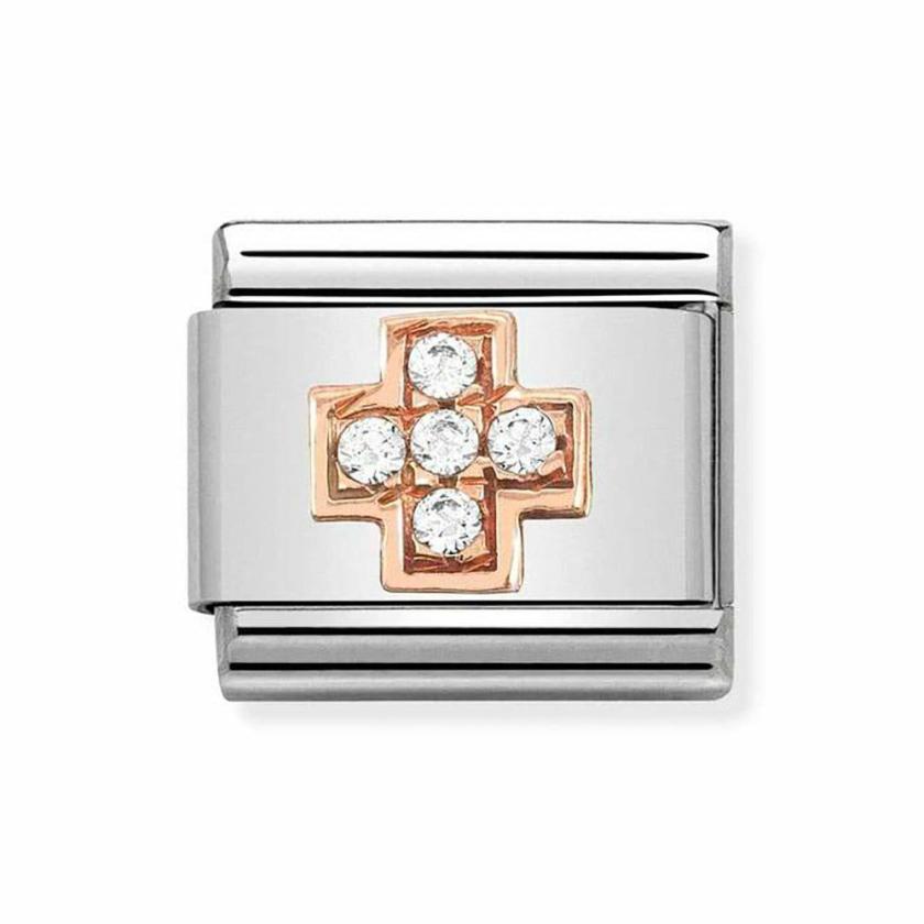 Beads & Charms | Womens CLASSIC Rose Cross Charm 9ct Rose Gold Beads & Charms