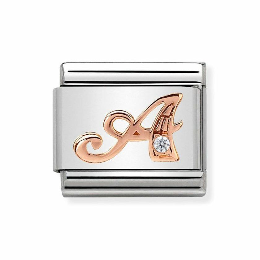 Beads & Charms | Womens CLASSIC Rose Letter ‘A’ Charm 9ct Rose Gold Beads & Charms