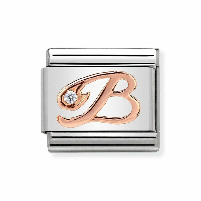 Beads & Charms | Womens CLASSIC Rose Letter ‘B’ Charm 9ct Rose Gold Beads & Charms