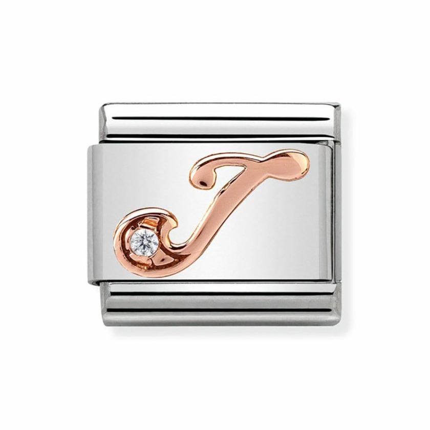 Beads & Charms | Womens CLASSIC Rose Letter ‘J’ Charm 9ct Rose Gold Beads & Charms