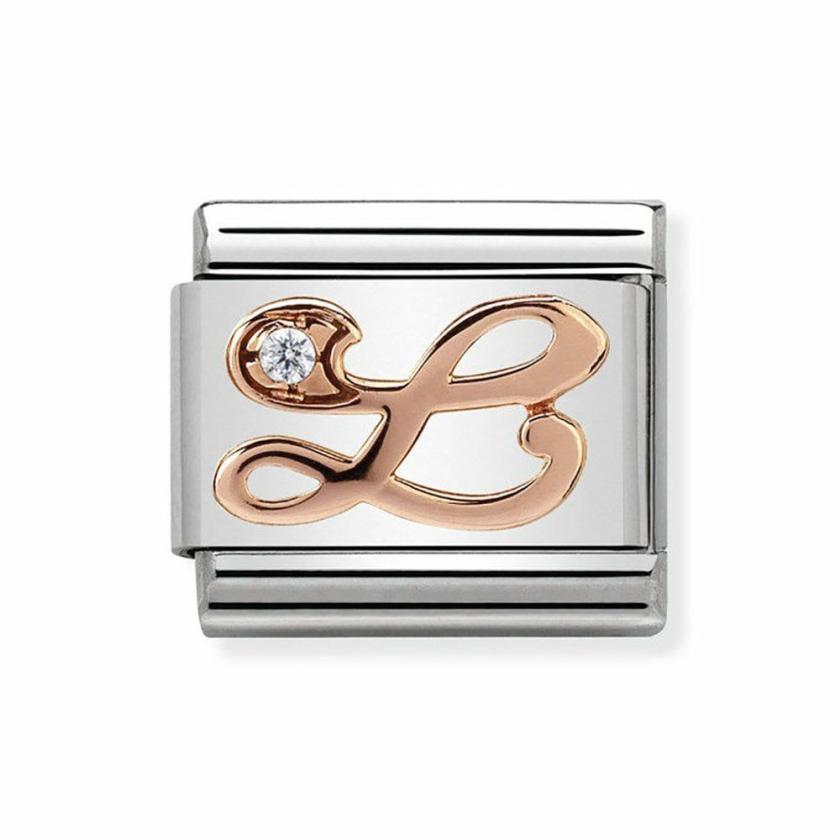 Beads & Charms | Womens CLASSIC Rose Letter ‘L’ Charm 9ct Rose Gold Beads & Charms