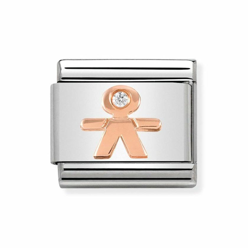 Beads & Charms | Womens CLASSIC Rose Little Boy Charm 9ct Rose Gold Beads & Charms