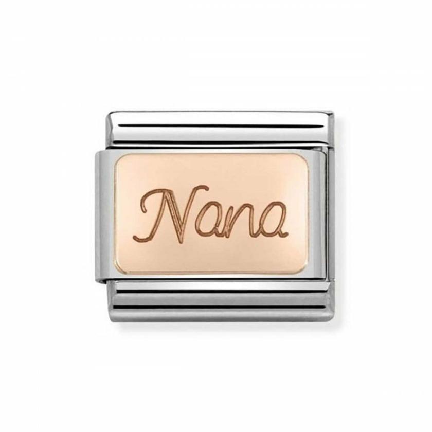 Beads & Charms | Womens CLASSIC Rose ‘NANA’ Script Charm 9ct Rose Gold Beads & Charms