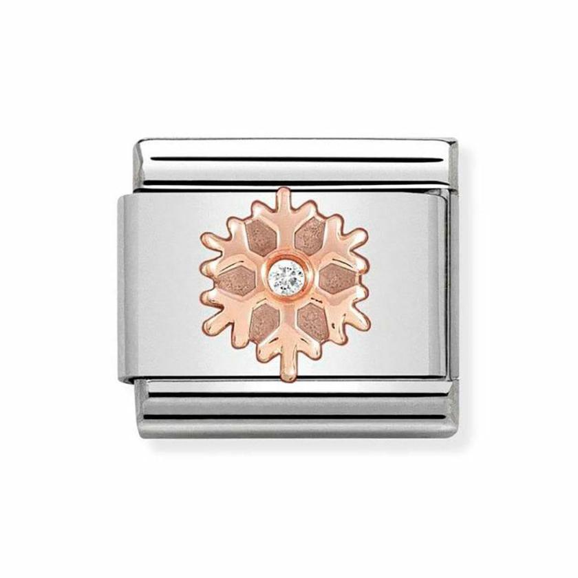 Beads & Charms | Womens CLASSIC Rose Snowflake Charm 9ct Rose Gold Beads & Charms