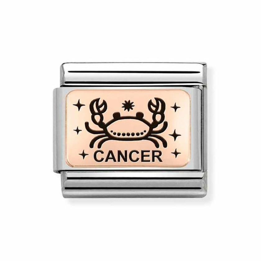 Beads & Charms | Womens CLASSIC Rose Zodiac Cancer Charm 9ct Rose Gold Beads & Charms