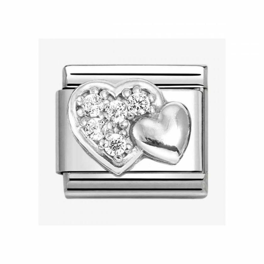 Beads & Charms | Womens CLASSIC Silver Heart & Pave Heart Charm Beads & Charms Beads & Charms