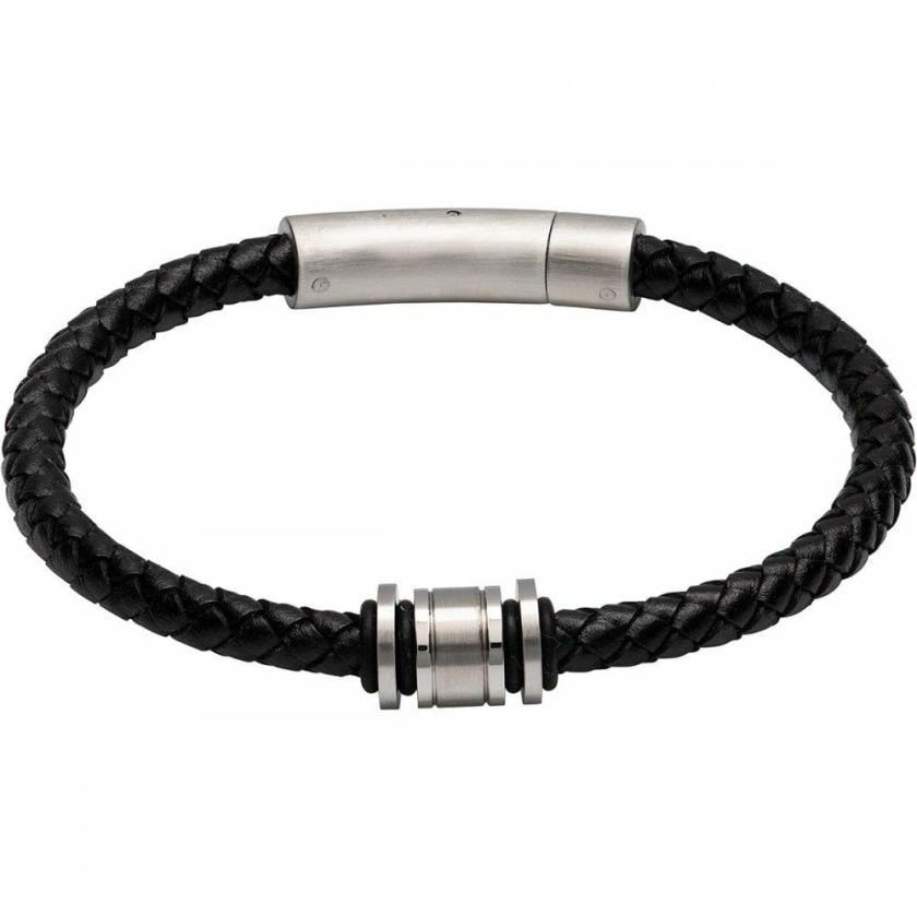 Bracelets | 21cm Matte Polished Black Leather Bracelet Bracelets Bracelets