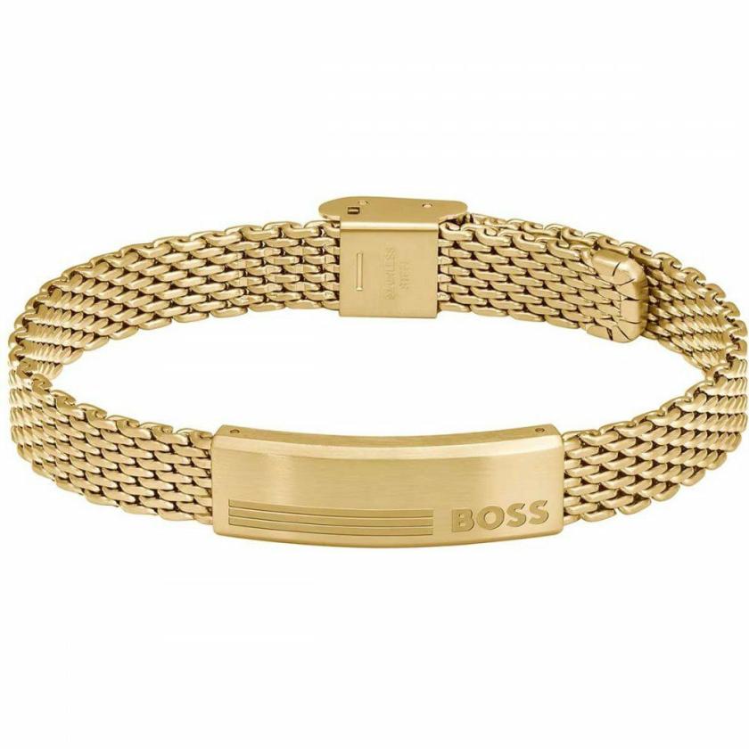 Bracelets | Mens Alen Gold Plated ID Logo Mesh Bracelet Bracelets Bracelets