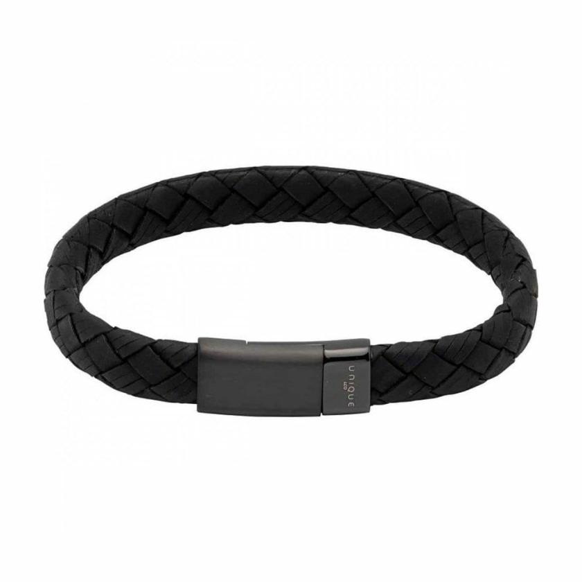 Bracelets | Mens Black Leather Magnetic Clasp Bracelet Bracelets Bracelets