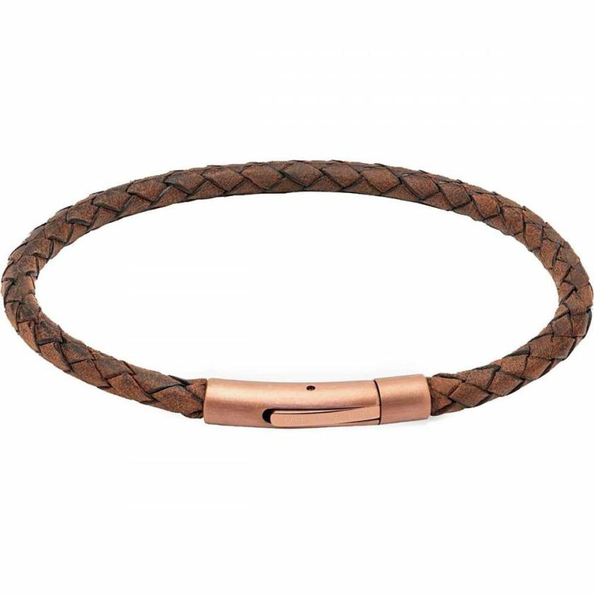 Bracelets | Mens Brown Leather Bronze Steel Clasp Bracelet Bracelets Bracelets