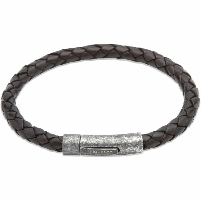 Bracelets | Mens Distressed Clasp Black Leather Bracelet Bracelets Bracelets