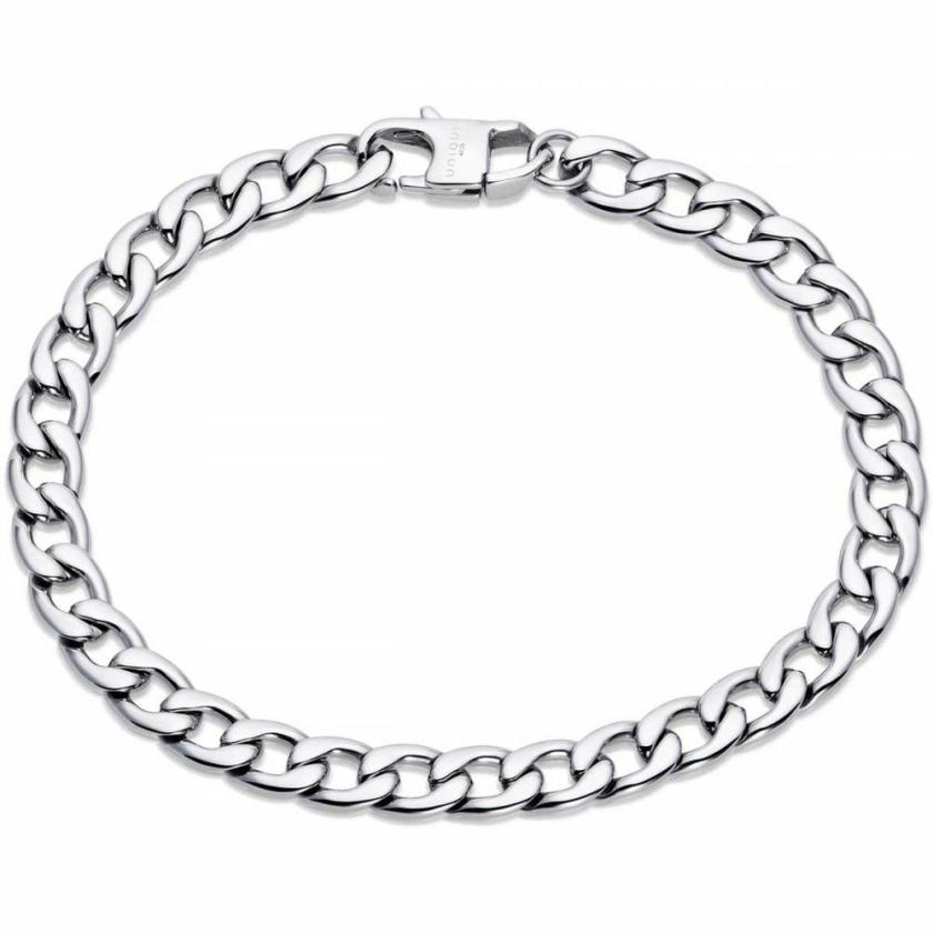 Bracelets | Mens Gents 7mm Stainless Steel Flat Curb Chain Bracelet Bracelets Bracelets