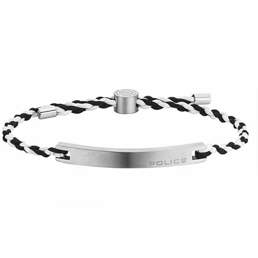 Bracelets | Mens Gents Stainless Steel ID Black and White Braided Bracelet Bracelets Bracelets