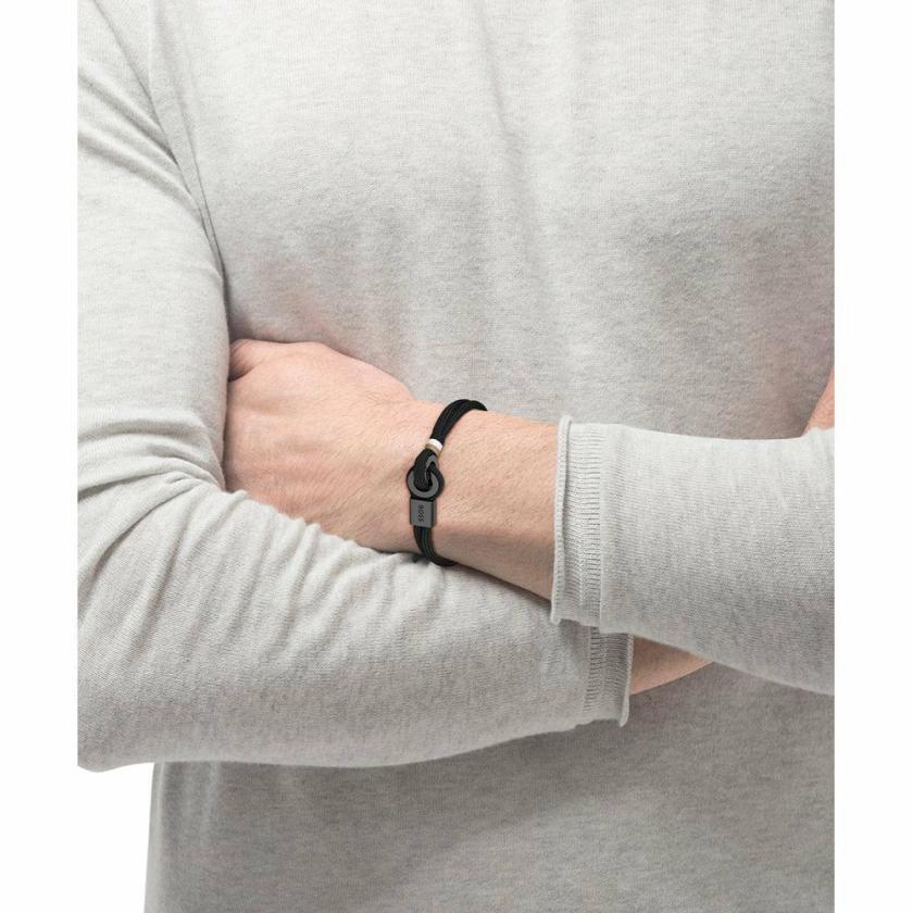 Bracelets | Mens Gent’s Thad Sport Nylon Black Cord Bracelet Bracelets Bracelets