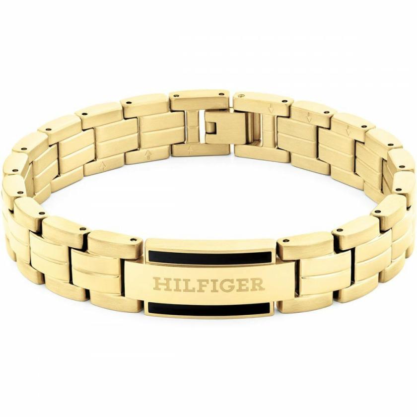 Bracelets | Mens Parker Gold Plated Black Linked Clasp Bracelet Bracelets Bracelets