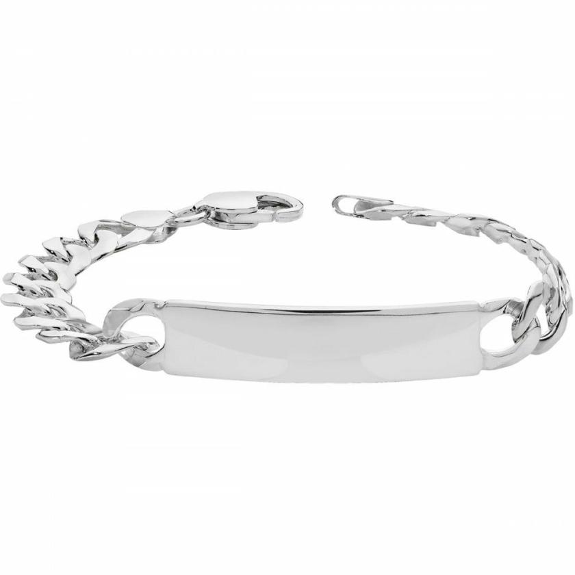 Bracelets | Mens Silver Curb ID Bracelet Bracelets Bracelets