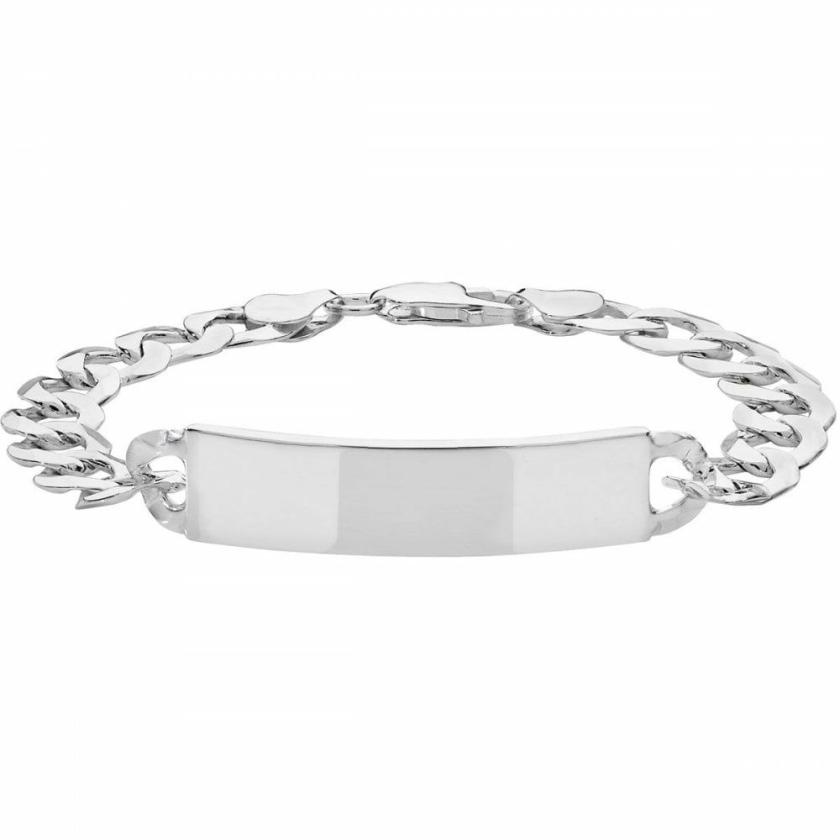 Bracelets | Mens Silver Flat Open Curb ID Bracelet Bracelets Bracelets