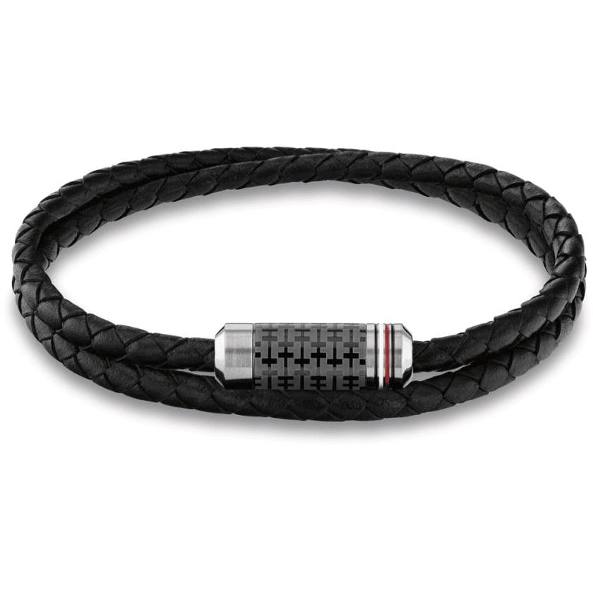 Bracelets | Mens Tube Double Wrap Braided Black Bracelet Bracelets Bracelets