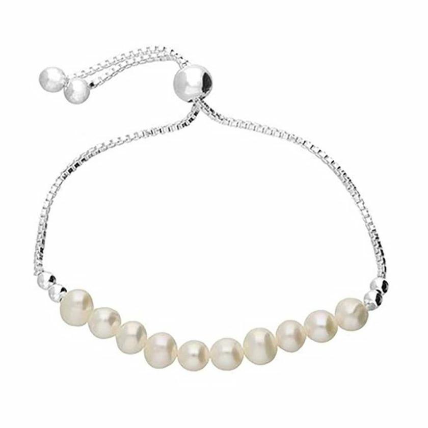 Bracelets | Sterling Silver Adjustable Freshwater Pearl Bracelet Bracelets Bracelets