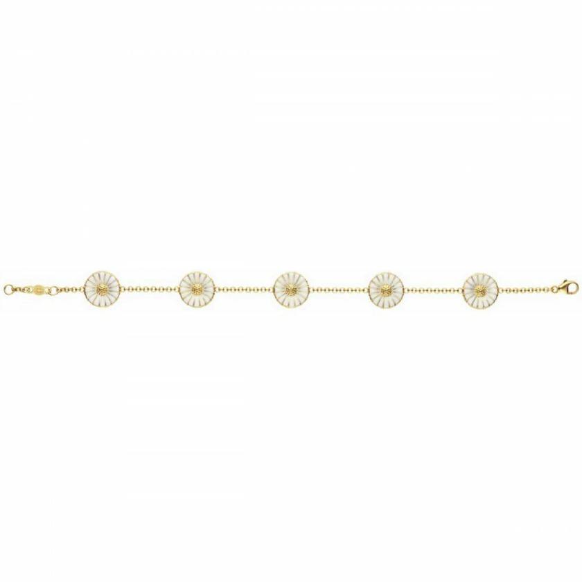 Bracelets | Womens 18ct Gold Plated Daisy Chain Bracelet 18ct Yellow Gold Bracelets