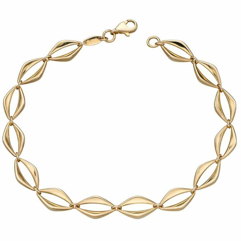 Bracelets | Womens 9ct Yellow Gold Open Eye Link Bracelet 9ct Yellow Gold Bracelets