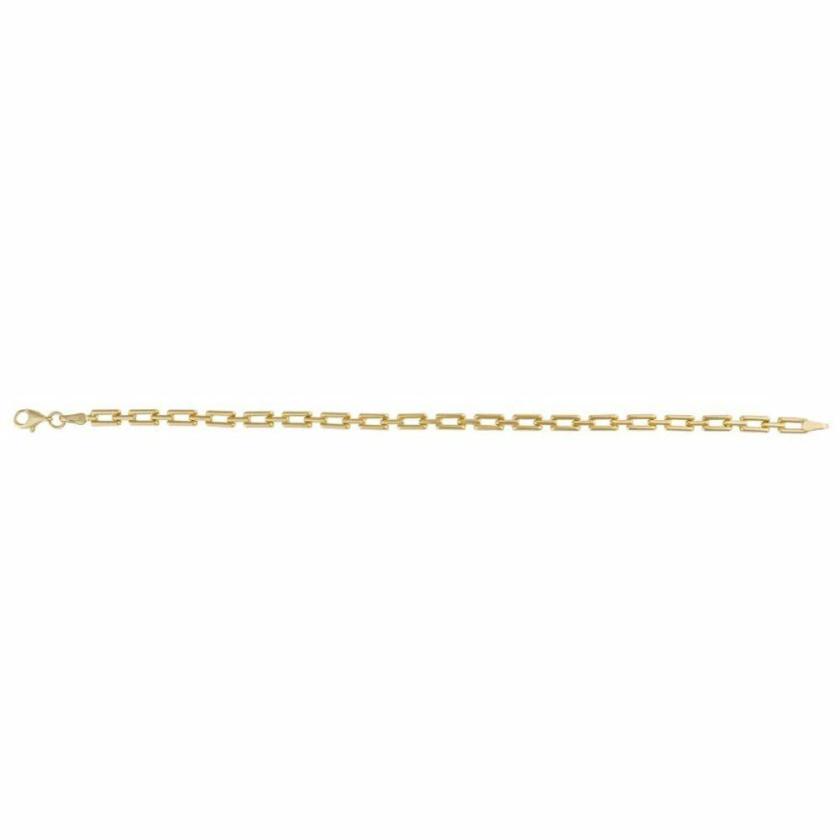 Bracelets | Womens 9ct Yellow Gold Rectangle Link Bracelet 9ct Yellow Gold Bracelets