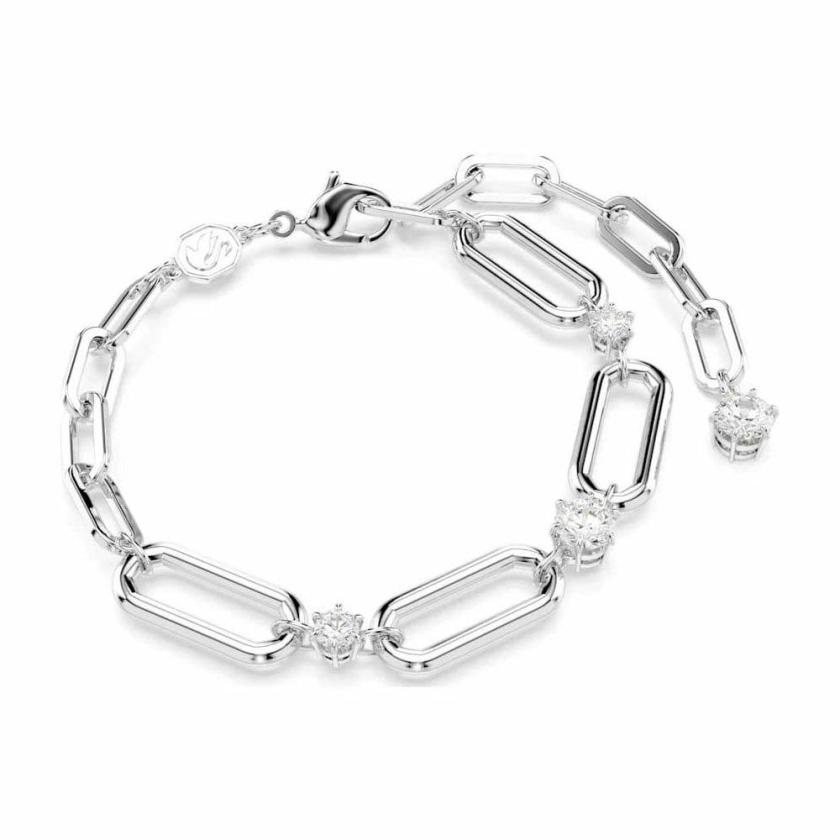 Bracelets | Womens Constella Open Link Rhodium Plated Stone Set Barcelet Bracelets Bracelets