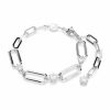 Bracelets | Womens Constella Open Link Rhodium Plated Stone Set Barcelet Bracelets Bracelets