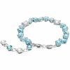 Bracelets | Womens Gema Mixed Cut Blue Stone Set Rhodium Plated Bracelet Bracelets Bracelets