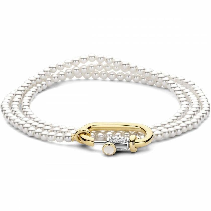 Bracelets | Womens Gold Plated Silver Bracelet With White Pearls Bracelets Bracelets