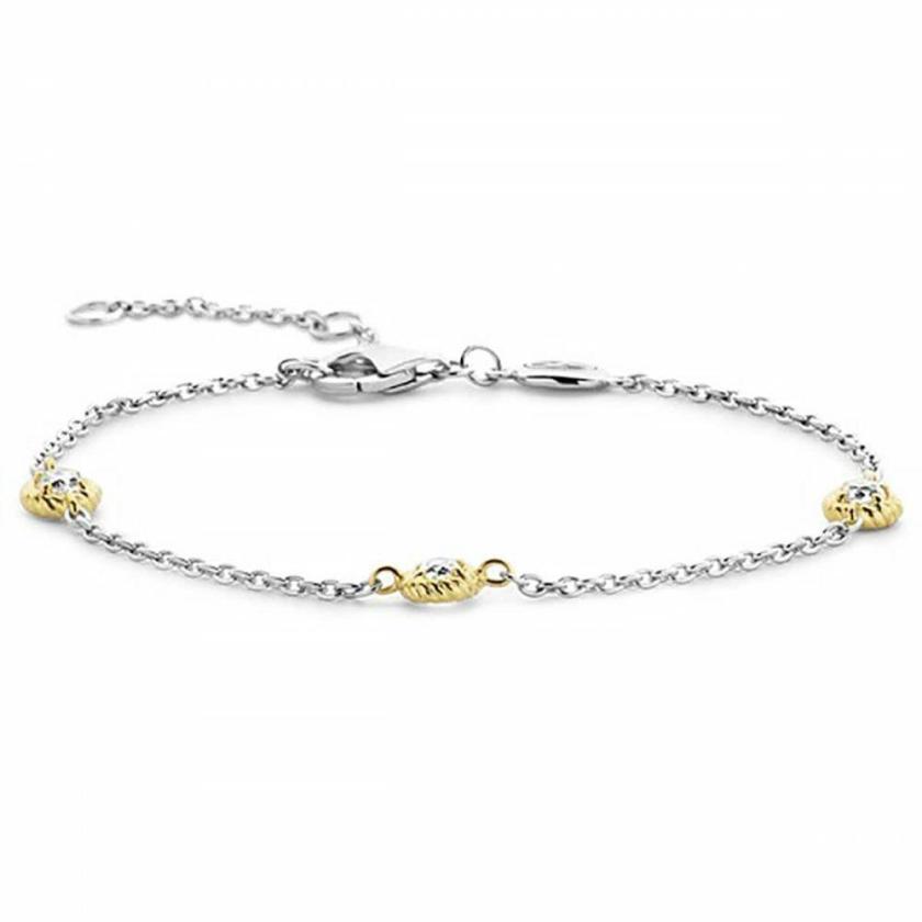 Bracelets | Womens Gold Plated Two Tone Stone Set Bracelet Bracelets Bracelets