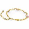 Bracelets | Womens Imber Octagon Cut Pink Stone Set Scattered Gold Toned Bracelet Bracelets Bracelets