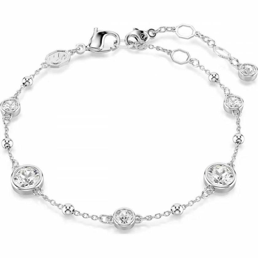 Bracelets | Womens Imber Round Cut Rhodium Plated Bracelet Bracelets Bracelets