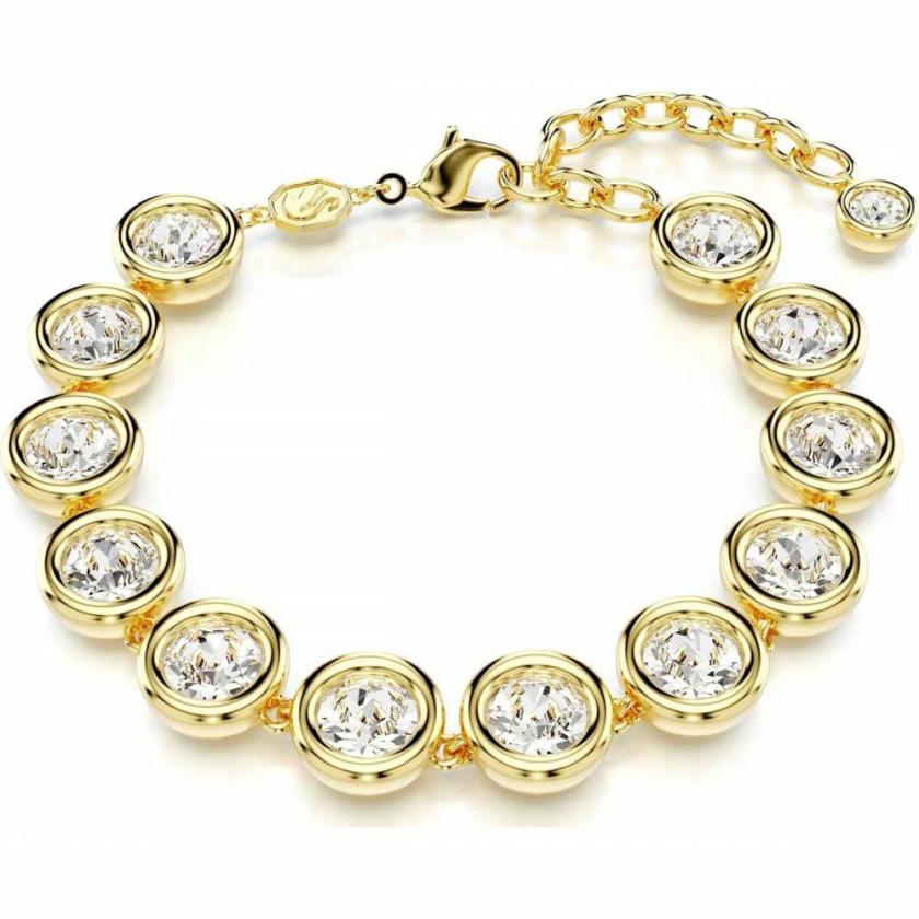 Bracelets | Womens Imber Round Cut Stone Set Gold Toned Bracelet Bracelets Bracelets