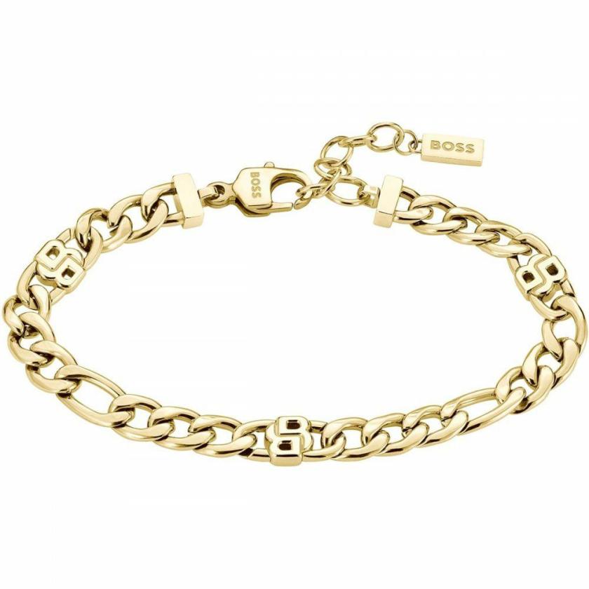 Bracelets | Womens Ladies Double B Infinite Gold Plated Figaro Bracelet Bracelets Bracelets