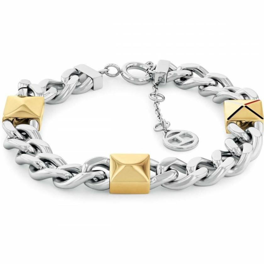 Bracelets | Womens Ladies Gianna Two Tone Curb Chain Bracelet Bracelets Bracelets