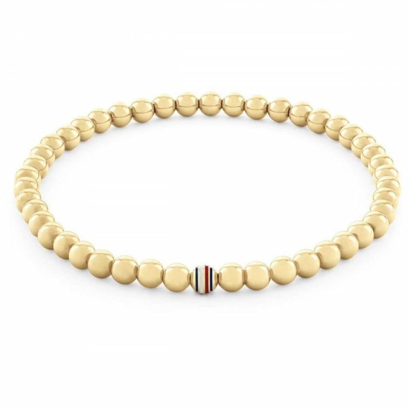 Bracelets | Womens Ladies Gold Plated Logo Striped Beaded Bracelet Bracelets Bracelets