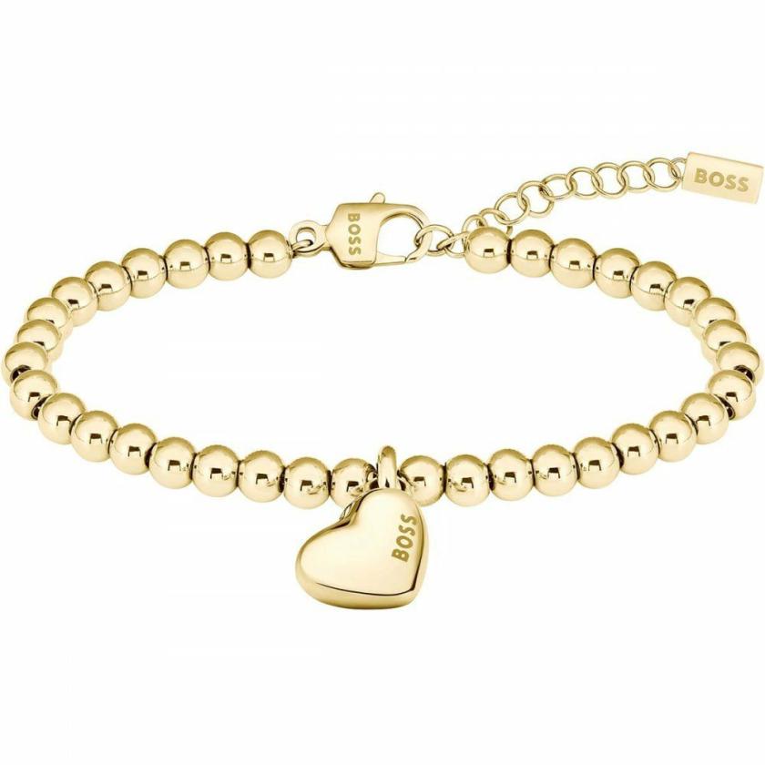 Bracelets | Womens Ladies Honey Heart Gold Plated Beaded Bracelet Bracelets Bracelets