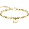 Bracelets | Womens Ladies Honey Heart Gold Plated Beaded Bracelet Bracelets Bracelets