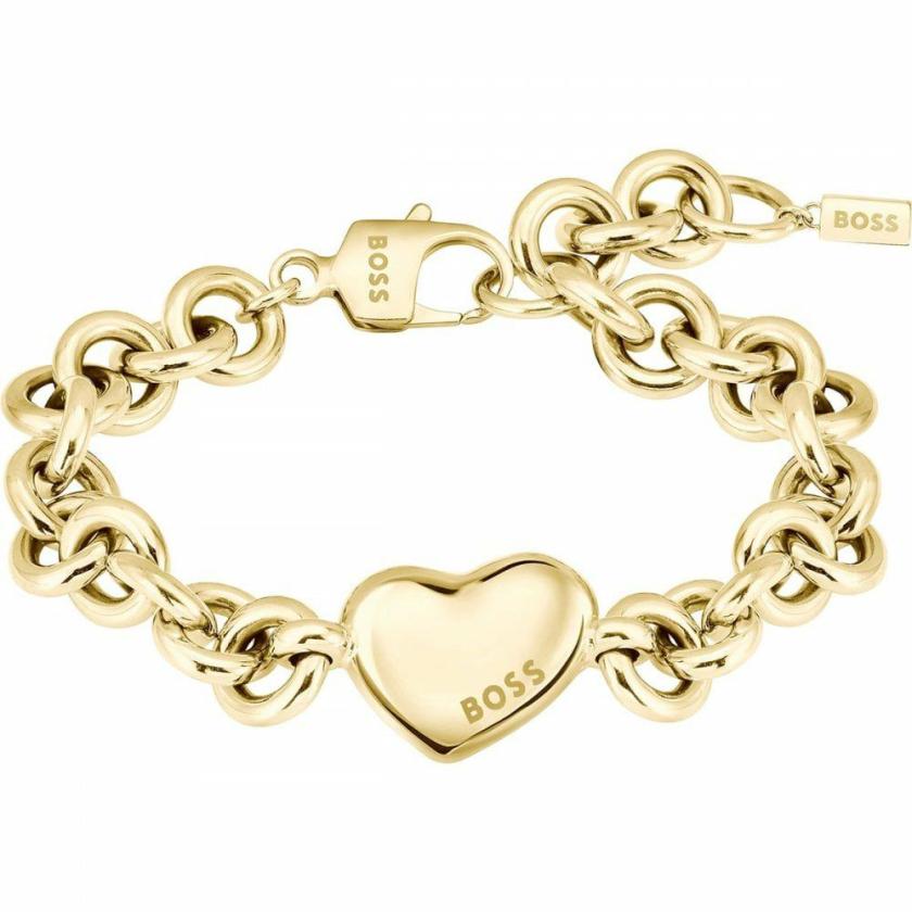 Bracelets | Womens Ladies Honey Love Gold Plated Heart Chain Bracelet Bracelets Bracelets