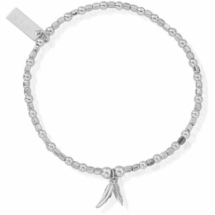 Bracelets | Womens Ladies Mini Cube Double Feather Bracelet Bracelets Bracelets