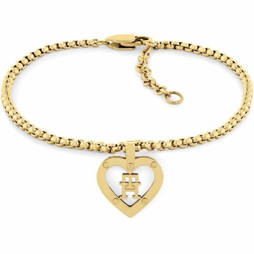 Bracelets | Womens Ladies Monogram Hearts Gold Plated Chain Bracelet Bracelets Bracelets