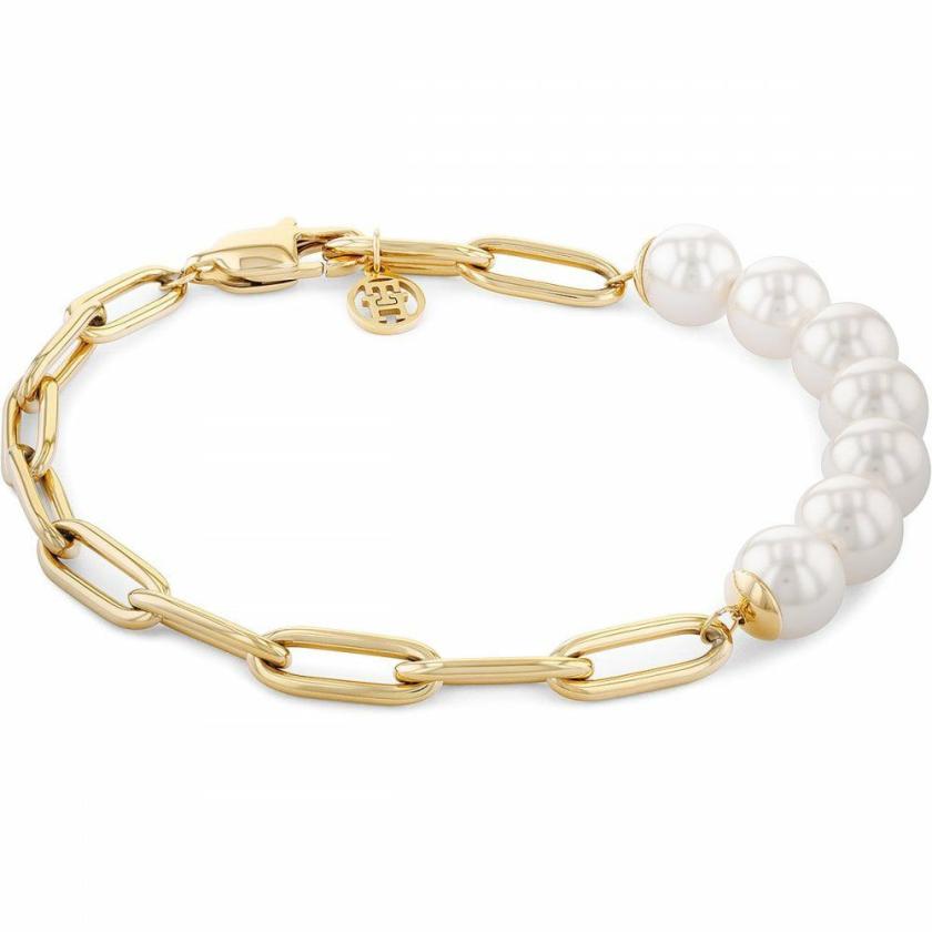 Bracelets | Womens Ladies Orb Pearl Gold Plated Linked Pearl Bracelet Bracelets Bracelets