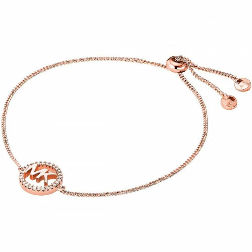 Bracelets | Womens Ladies Stone Set MK Rose Gold Plated Slider Bracelet Bracelets Bracelets