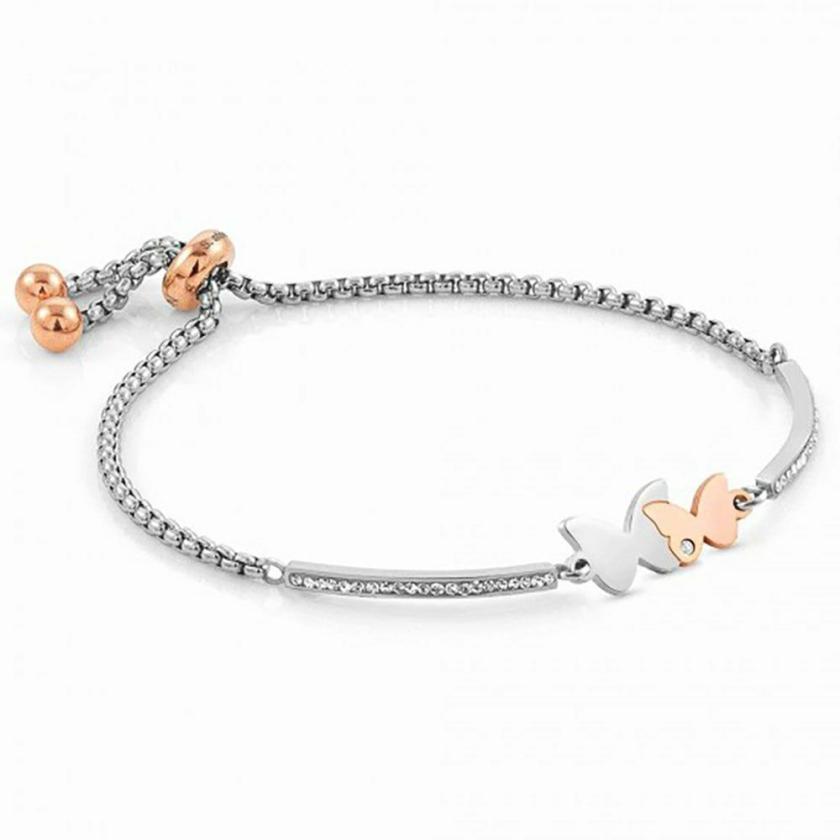 Bracelets | Womens MILLELUCI Rose Butterfly Toggle Bracelet Bracelets Bracelets