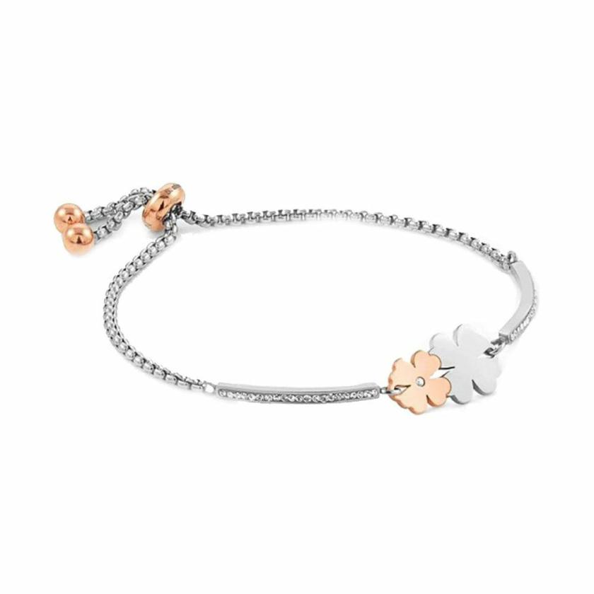 Bracelets | Womens MILLELUCI Rose Double Clover Toggle Bracelet Bracelets Bracelets